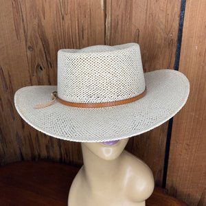 COPY - Rocha Hat MR Straw Gamblers Flat Top Hat Circumference 23.61=XL Hat Size…